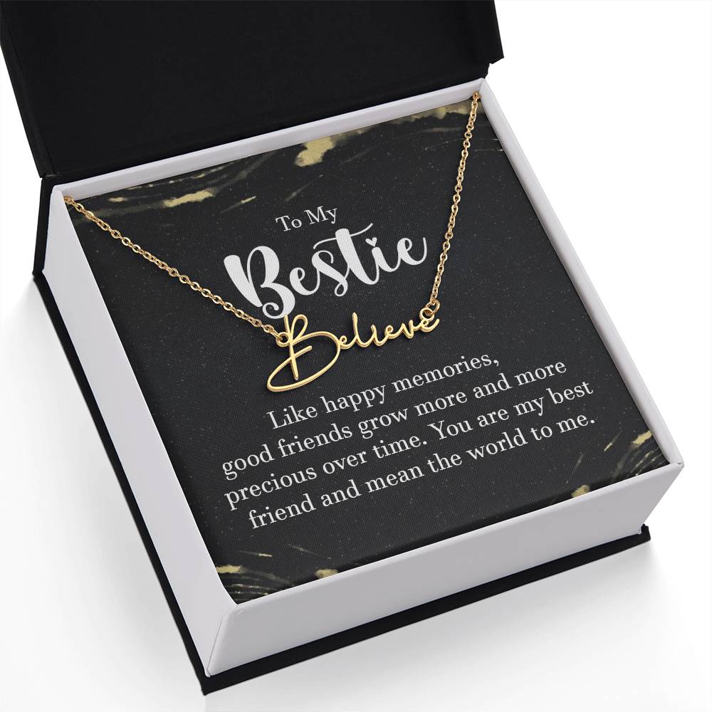 To my Bestie- signature Name Necklace