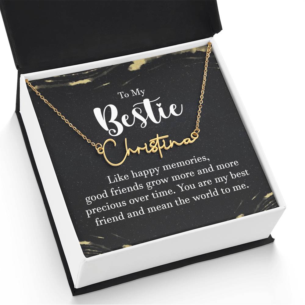 To my Bestie- signature Name Necklace