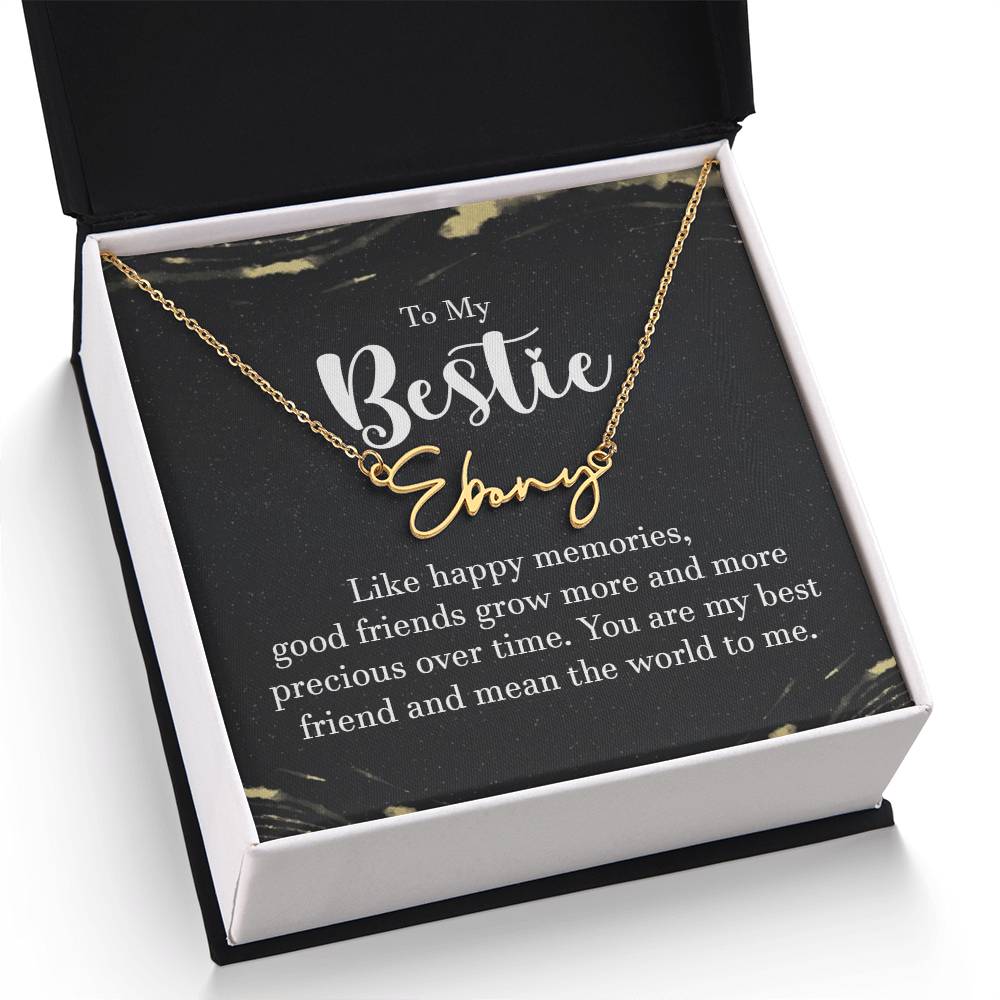 To my Bestie- signature Name Necklace