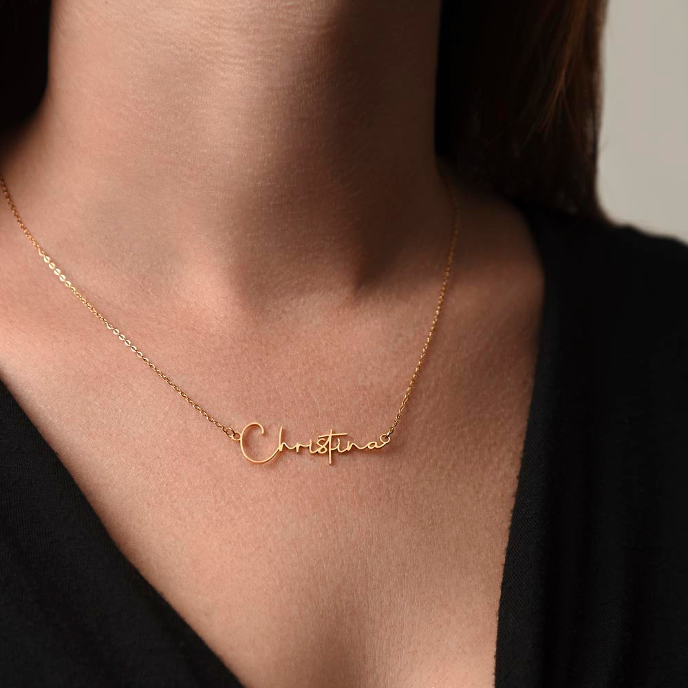 To my Bestie- signature Name Necklace