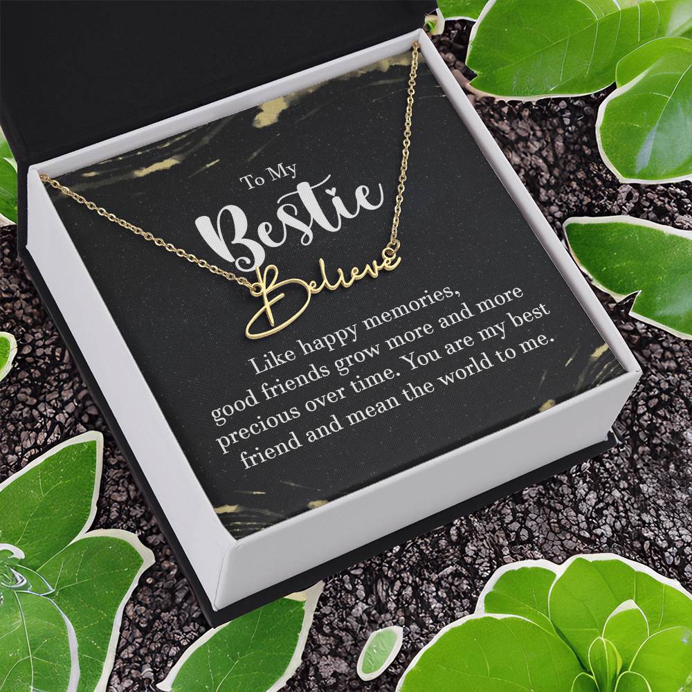 To my Bestie- signature Name Necklace