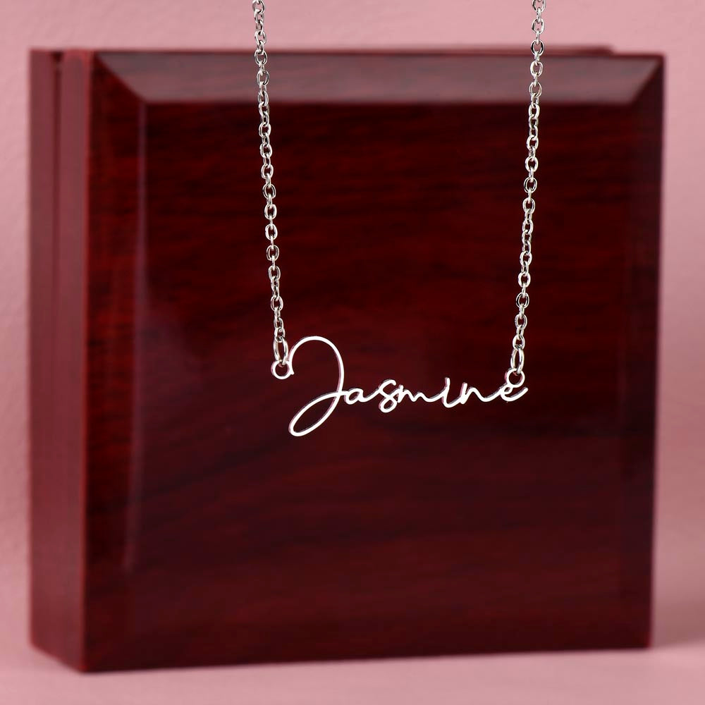 To my Bestie- signature Name Necklace