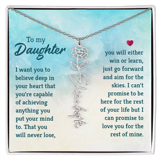 To my Daughter-Flower Name Necklace