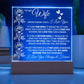 To my Wife - Acrylic Square Plaque