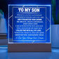 To my Son - Acrylic Square Plaque