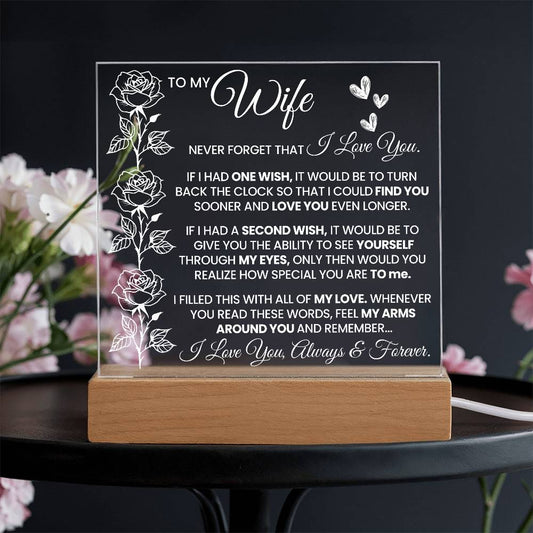 To my Wife - Acrylic Square Plaque