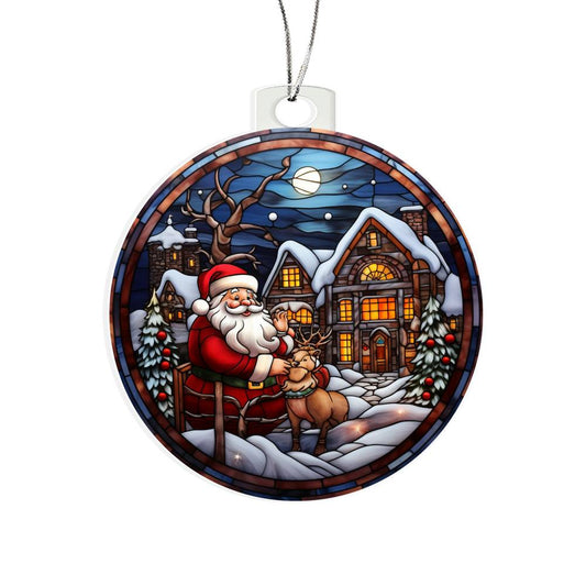 Christmas Ornament-Santa Claus and Reindeer