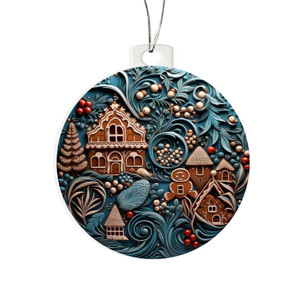 Christmas Ornament-Winter Village by the sea