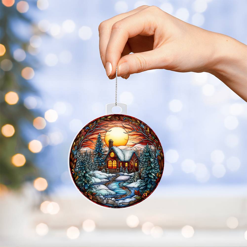 Christmas Ornament-Snowy House