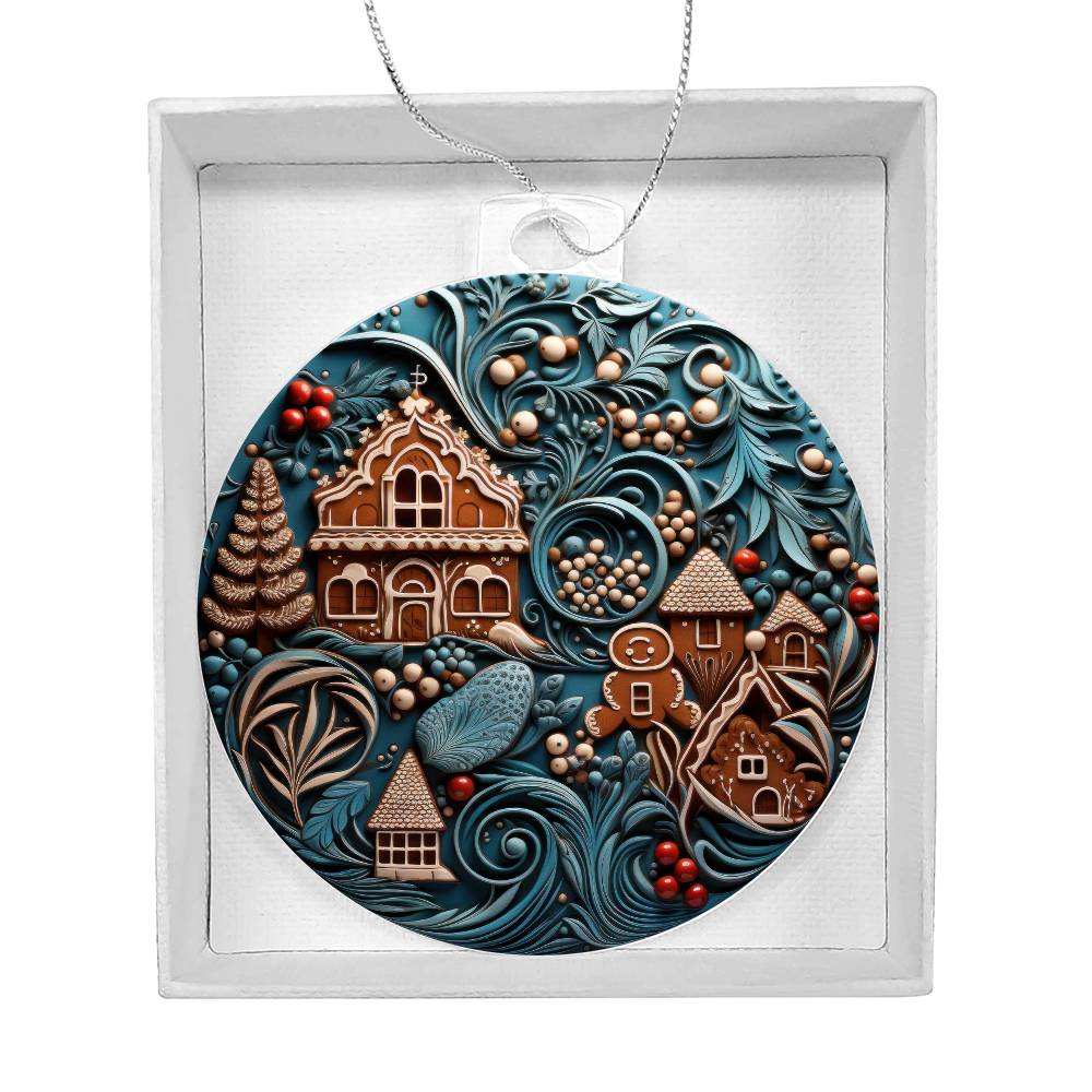 Christmas Ornament-Winter Village by the sea