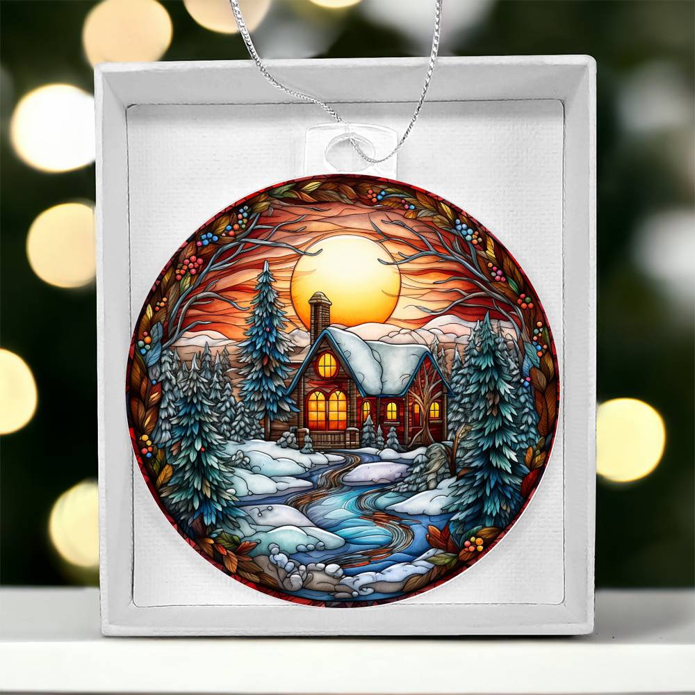 Christmas Ornament-Snowy House