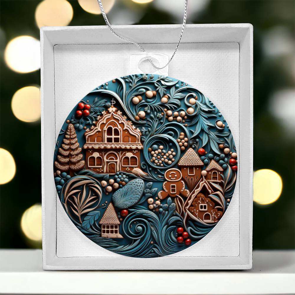 Christmas Ornament-Winter Village by the sea