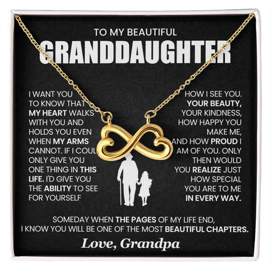 To my Beautiful Granddaughter-Endless love Necklace