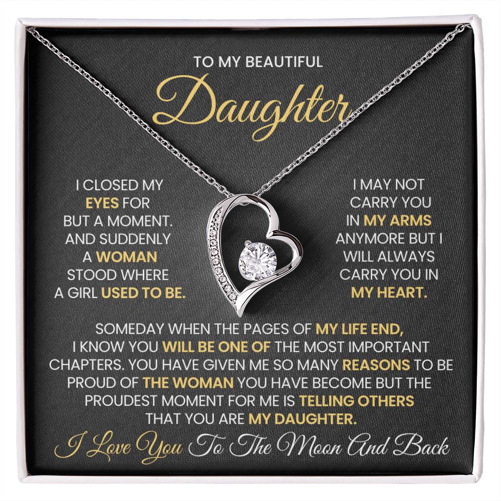 To My Beautiful Daughter -Forever Love Necklace