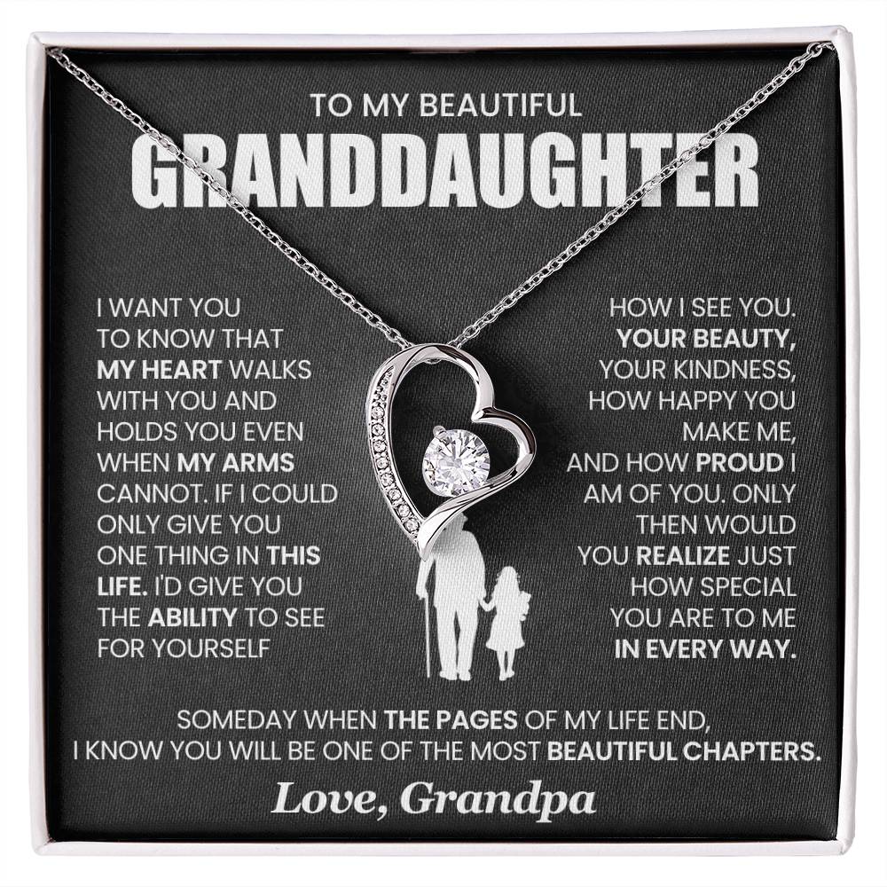 to my Beautiful Granddaughter- Forever Love Necklace