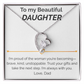 To my Beautiful Daughter proud of you - Forever Love Necklace dad