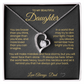 To My Beautiful Daughter Forever Love Necklace You are Braver