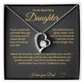 To my Beautiful Daughter Forever Love Necklace If you could See Yourself