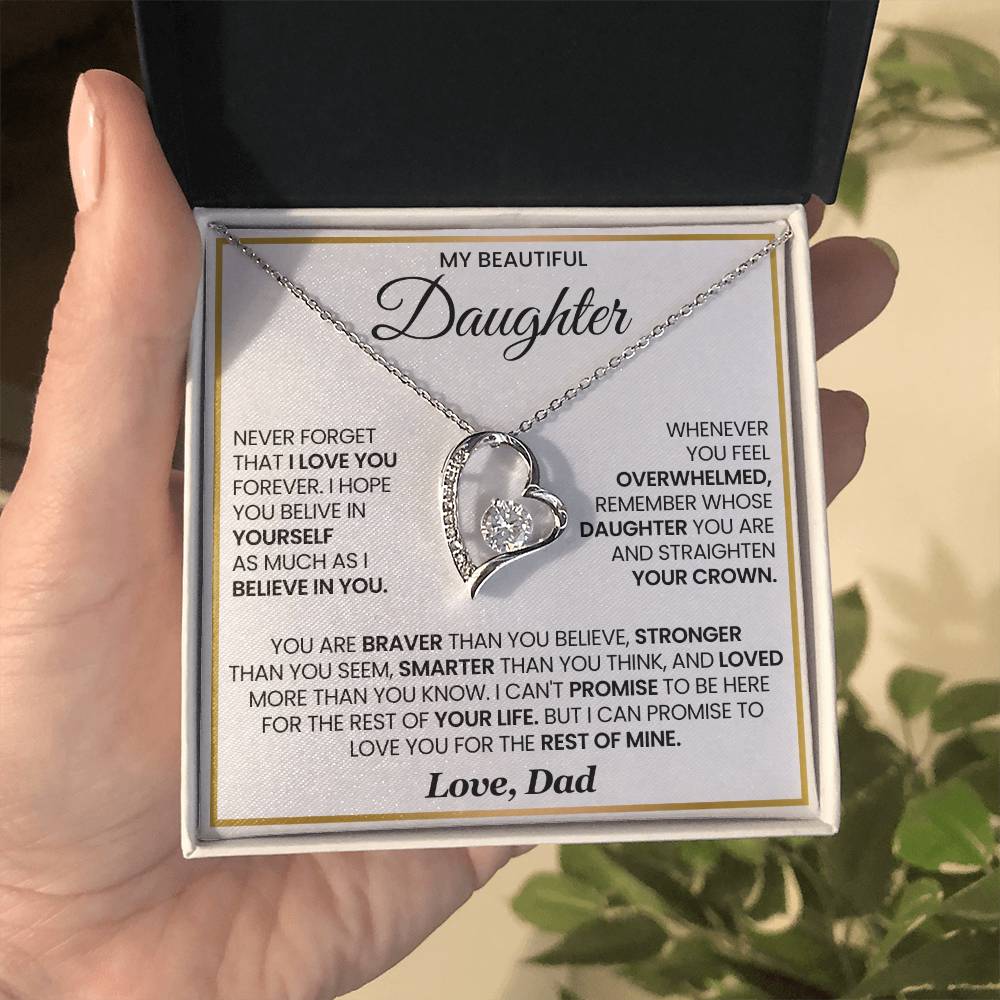 My beautiful Daughter-Love Dad Forever Love Necklace