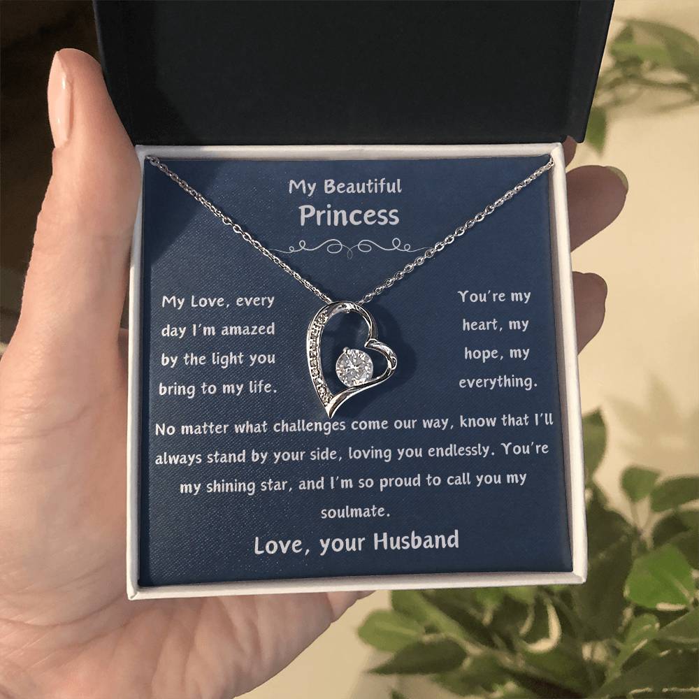 My Beautiful Princess- Love Knot Necklace husband