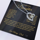 To My Beautiful Daughter Forever Love Necklace You are Braver