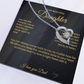 To My Beautiful Daughter Forever Love Necklace You are the Miracle