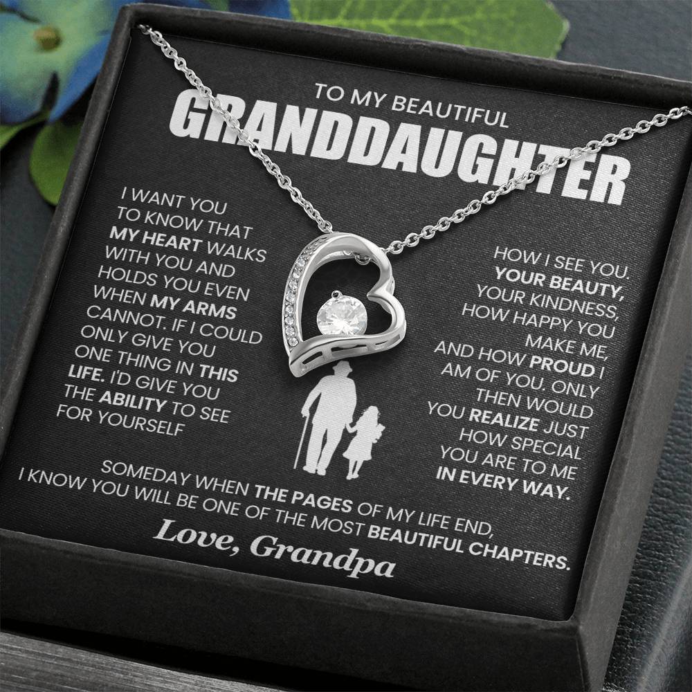 to my Beautiful Granddaughter- Forever Love Necklace