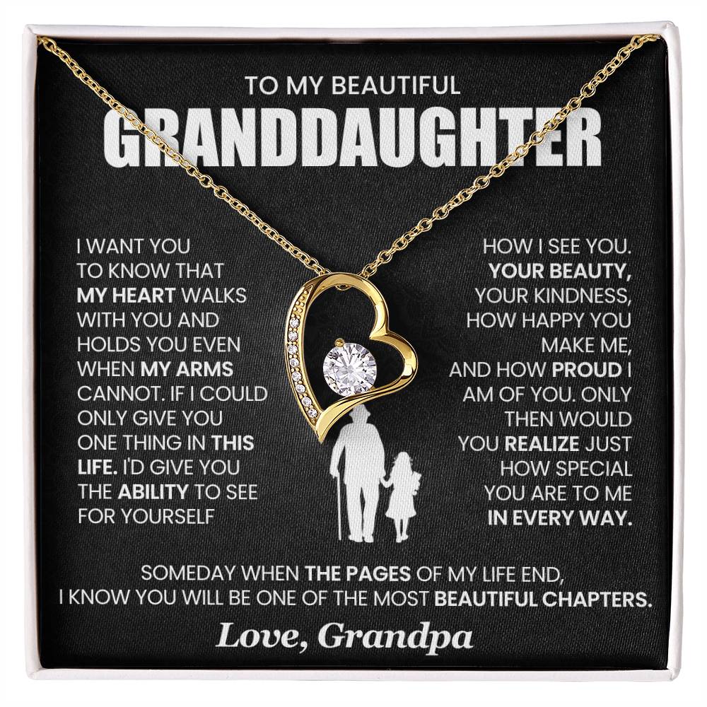 to my Beautiful Granddaughter- Forever Love Necklace