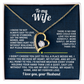 To My Wife Forever Love Necklace I Know I'm not always easy