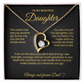 To MY Beautiful Daughter Forever Love Necklace The world may see just