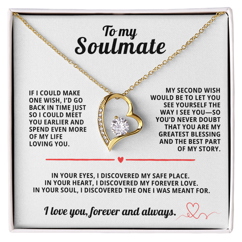 To My Soulmate Forever Love Necklace If i could make one wish
