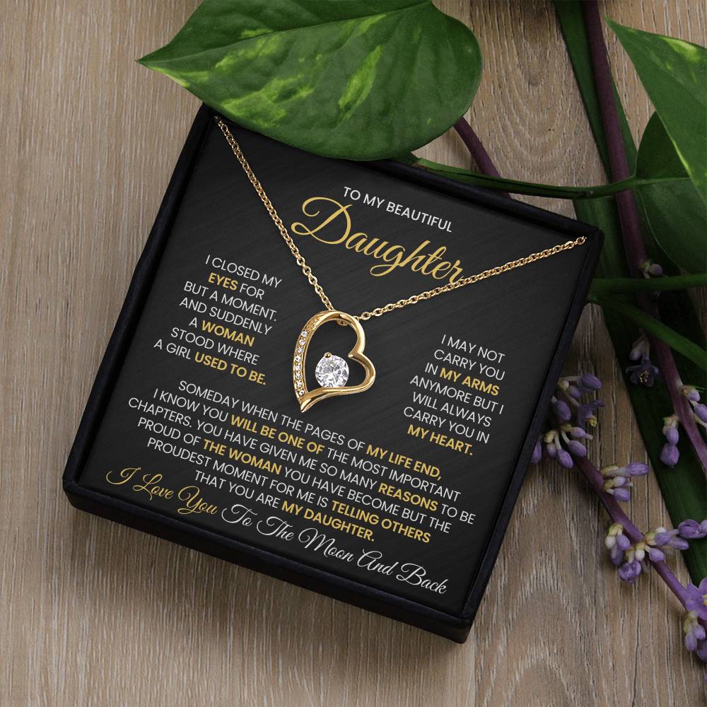 To My Beautiful Daughter -Forever Love Necklace