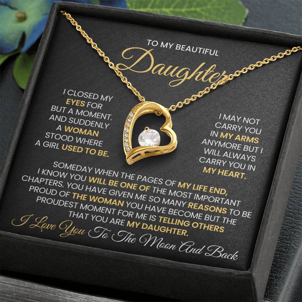 To My Beautiful Daughter -Forever Love Necklace