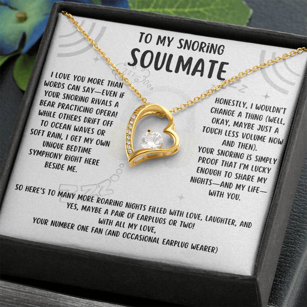 To My Snoring Soulmate - Forever Love Necklace