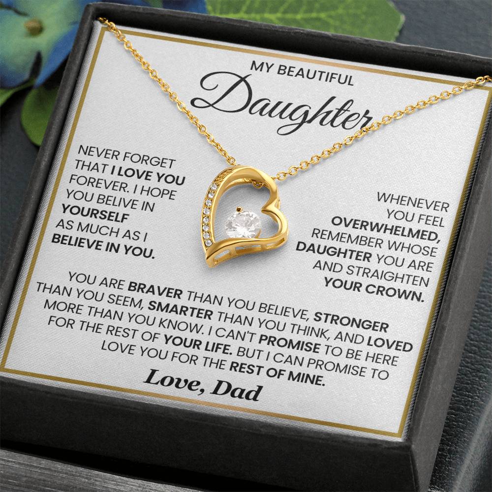 My beautiful Daughter-Love Dad Forever Love Necklace