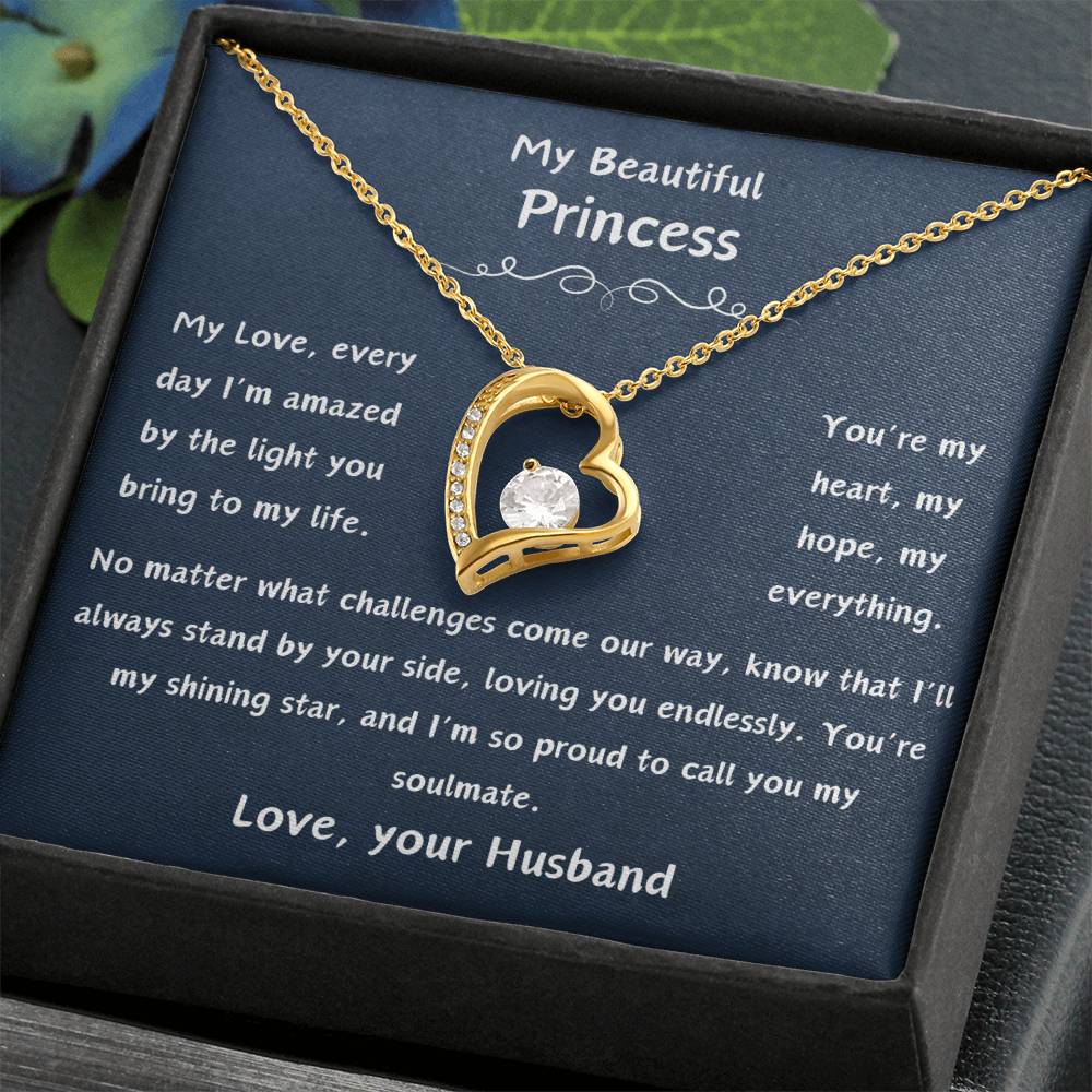 My Beautiful Princess- Love Knot Necklace husband