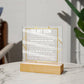 To my Son - Acrylic Square Plaque