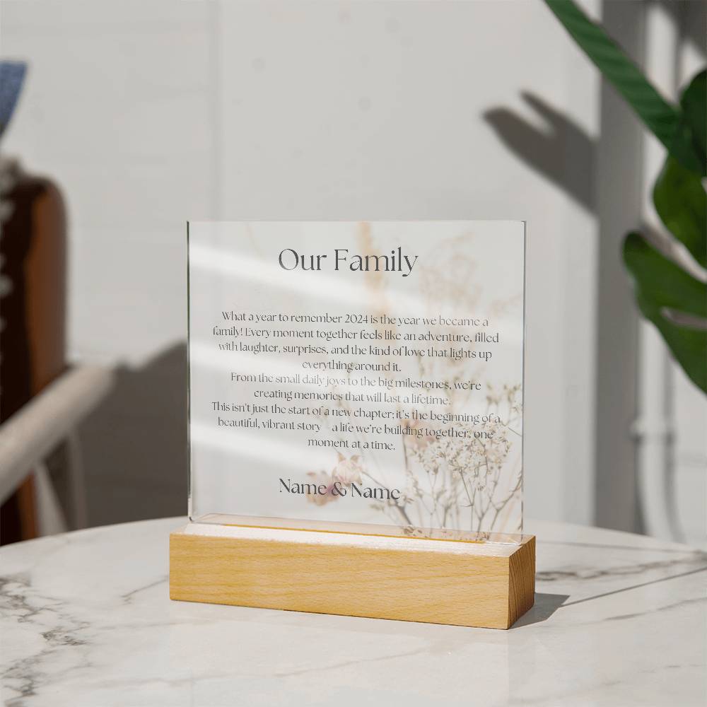 Our Family 2024 -  Acrylic Plaque