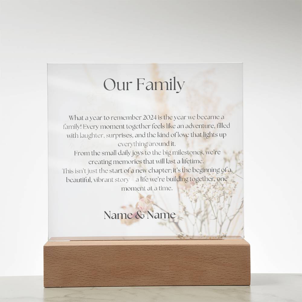 Our Family 2024 -  Acrylic Plaque