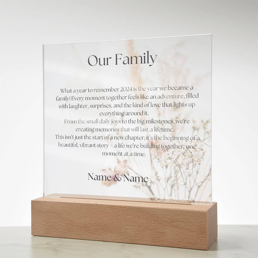 Our Family 2024 -  Acrylic Plaque