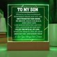 To my Son - Acrylic Square Plaque
