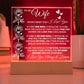 To my Wife - Acrylic Square Plaque