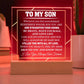 To my Son - Acrylic Square Plaque