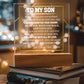 To my Son - Acrylic Square Plaque