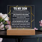To my Son - Acrylic Square Plaque