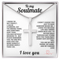 To My Soulmate Artisan Cross Necklace I Know I'm not perfect