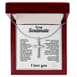 To My Soulmate Artisan Cross Necklace I Know I'm not perfect